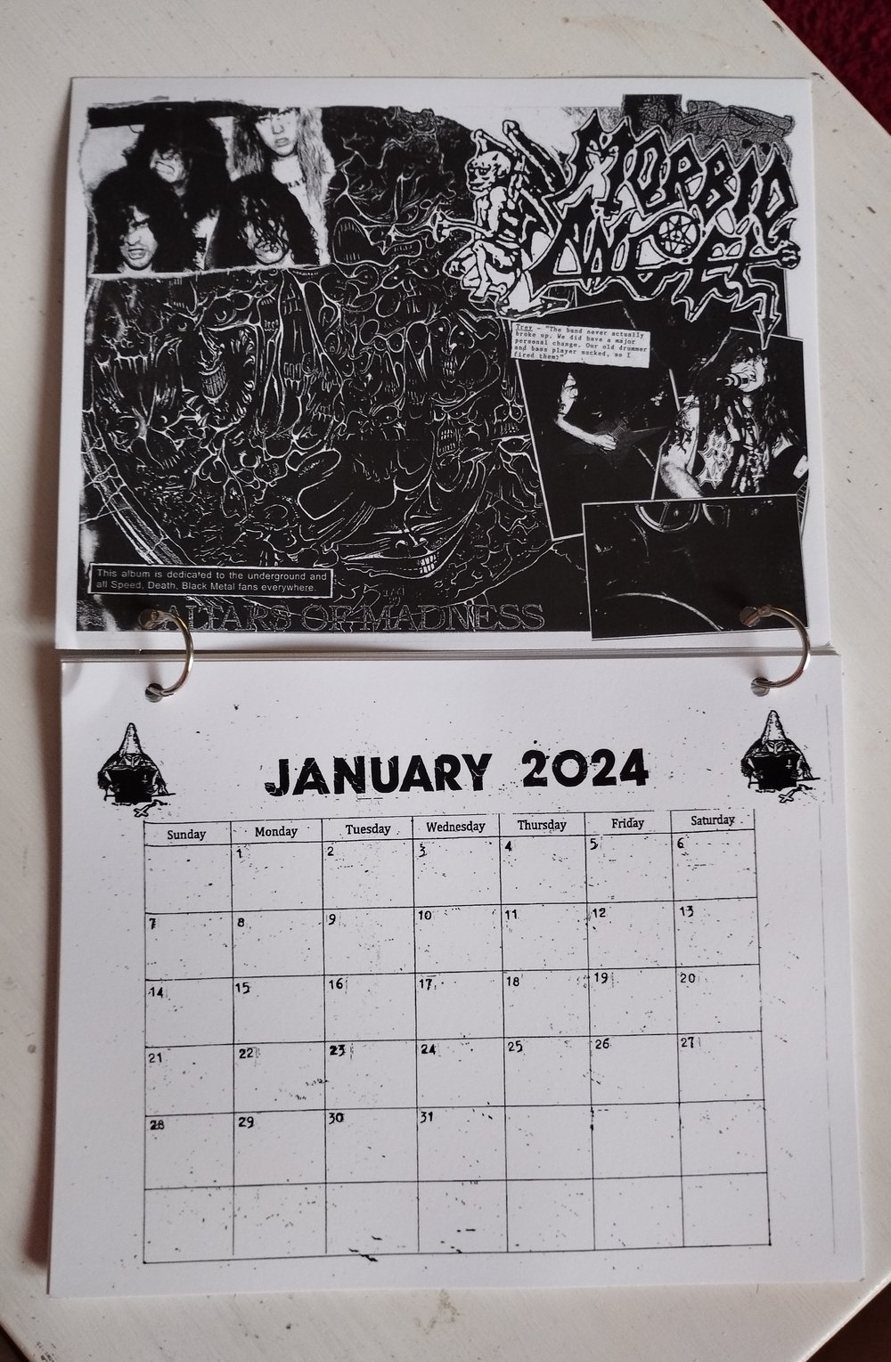 DEATH METAL CALENDAR 2024 by Tomek Szuk (Grave Infestation)