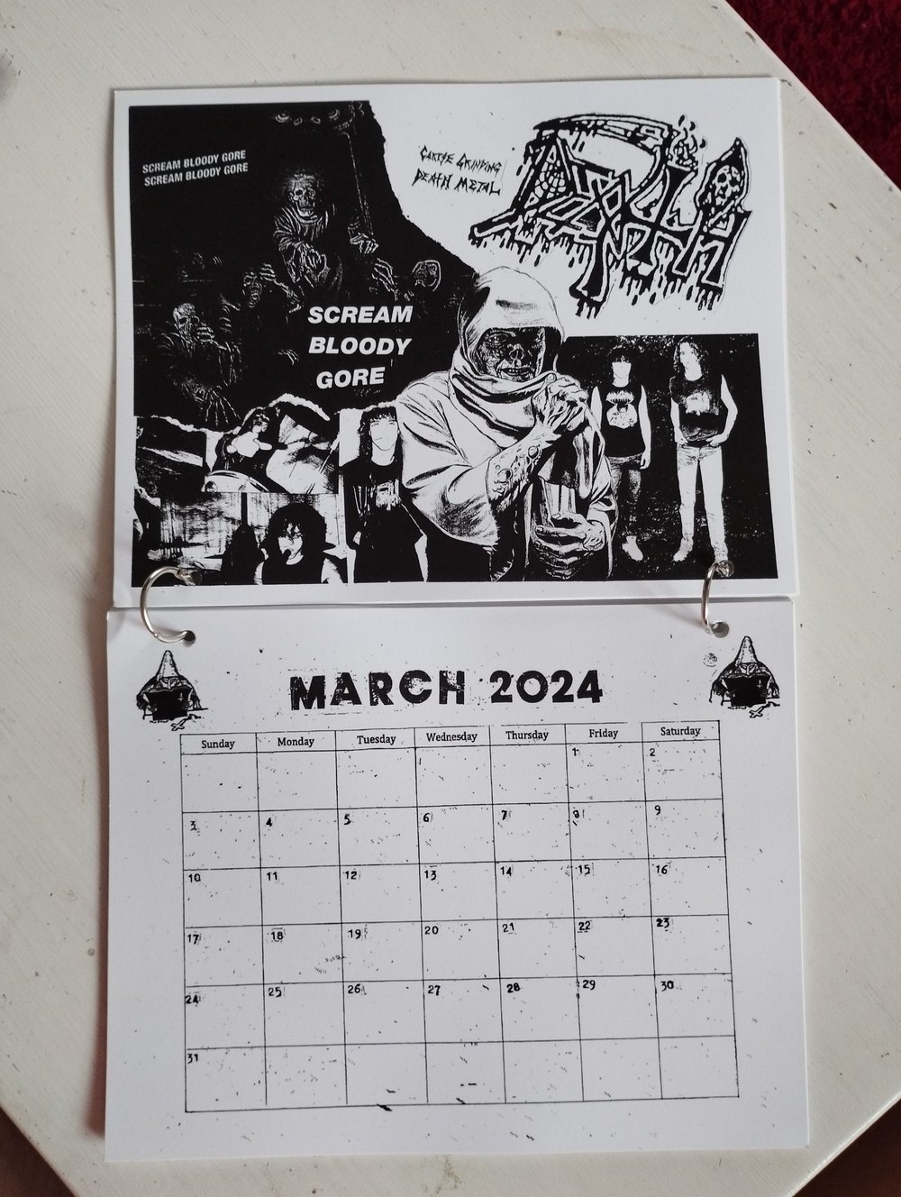 DEATH METAL CALENDAR 2024 by Tomek Szuk (Grave Infestation)