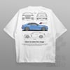 Cars and Clo - Regular Fit White - BMW G87 M2 Blueprint T-Shirt