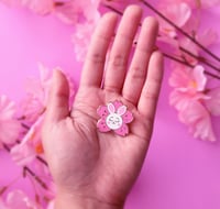 Image 2 of Bunny Blossom Enamel Pin