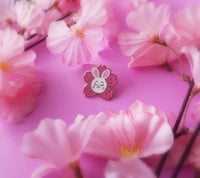 Image 3 of Bunny Blossom Enamel Pin