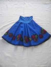 Image 1 of Flower Felt Blue Skirt