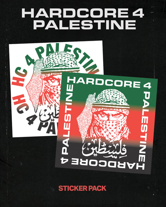 Image of Hardcore for Palestine stickers