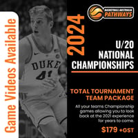 $179+gst - 2024 U20 National Championships - Total Tournament Team Package