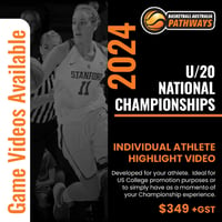 $349 + gst - 2024 U20 National Championships - Individual Player Highlight Package