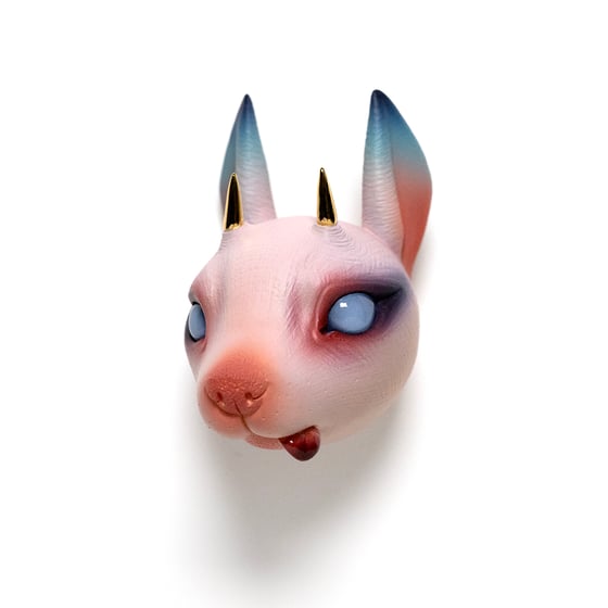 Image of Chikkoi Warrior (pink/gold horns/tongue)