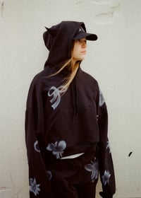 Image 1 of Black Hoody with Horns