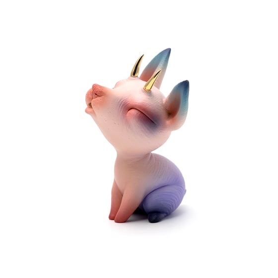 Image of Mini Chikkoi Warrior (pink/gold horns)