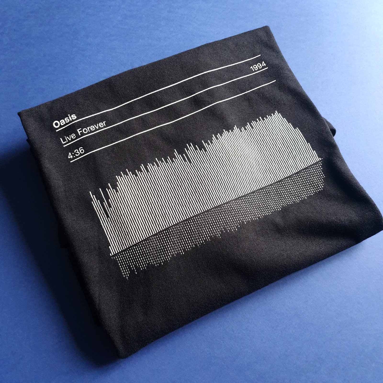 Oasis, Live Forever Song Sound Wave Graphic T-shirt