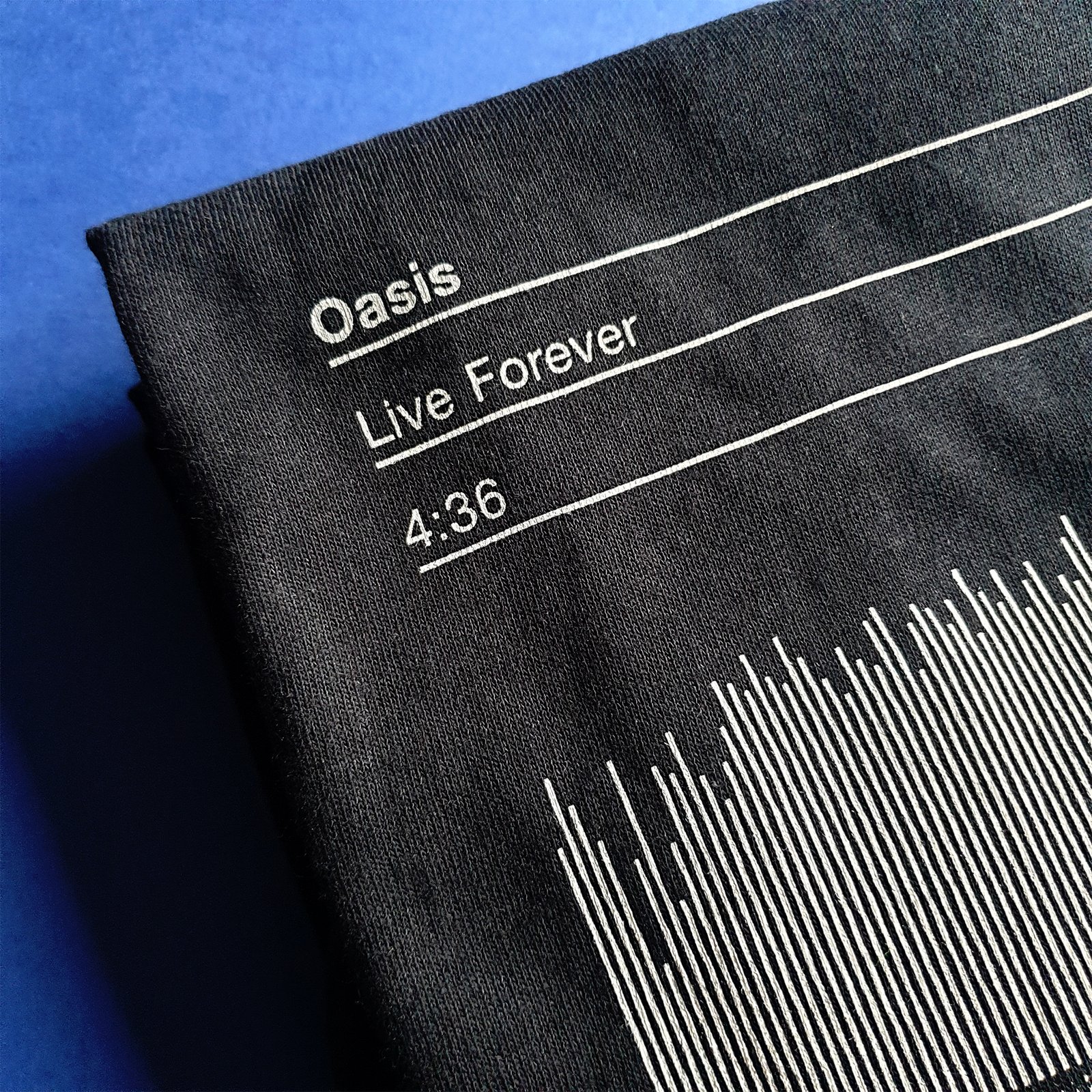Oasis, Live Forever Song Sound Wave Graphic T-shirt