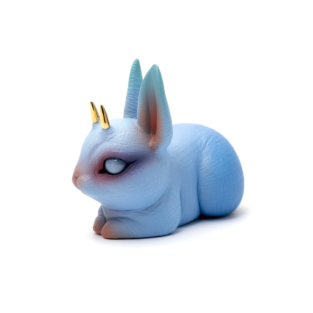 Image of Mini Chikkoi Usagi (blue/gold horns)