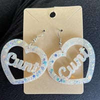 C*nt Heart Earrings