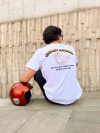 Image 2 of Camiseta Greasy blanca logo naranja