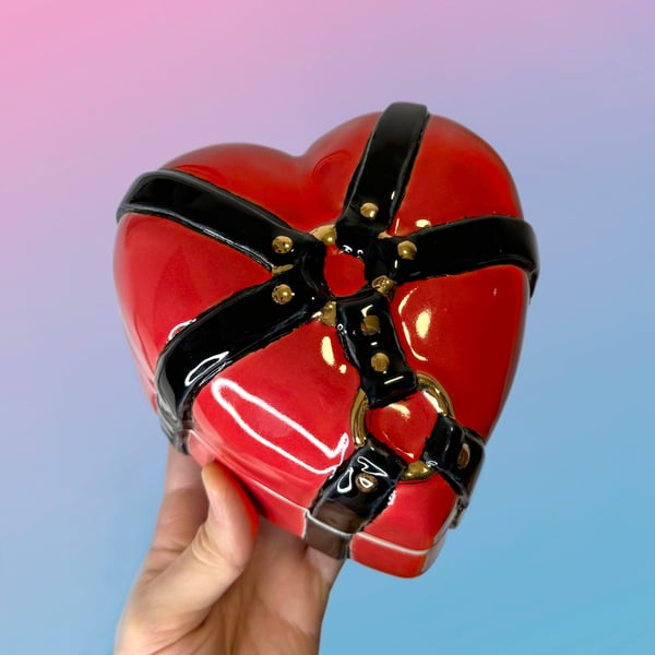 Image of Heart-shaped Box with 22Kt Gold