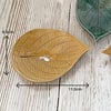 Amber Handmade Ceramic Leaf Dish