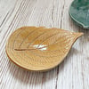 Amber Handmade Ceramic Leaf Dish