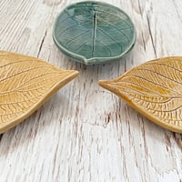 Image 4 of Amber Handmade Ceramic Leaf Dish