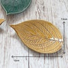 Handmade Amber Ceramic Leaf Dish