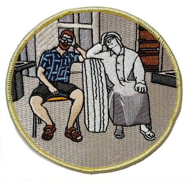 "Tourist, Tour-est" patch, Art twinning