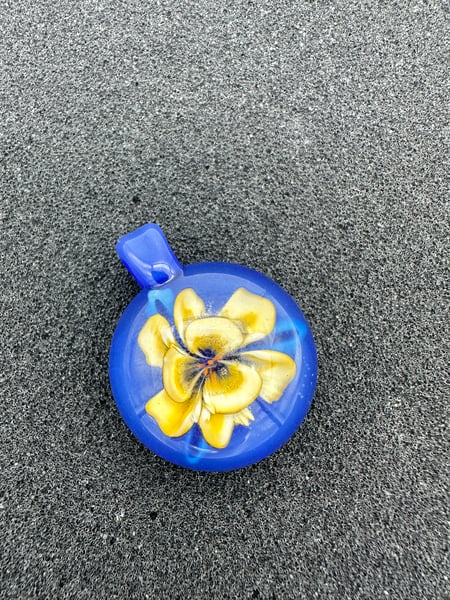 Image of Akhiro Blue Flower Pendant 