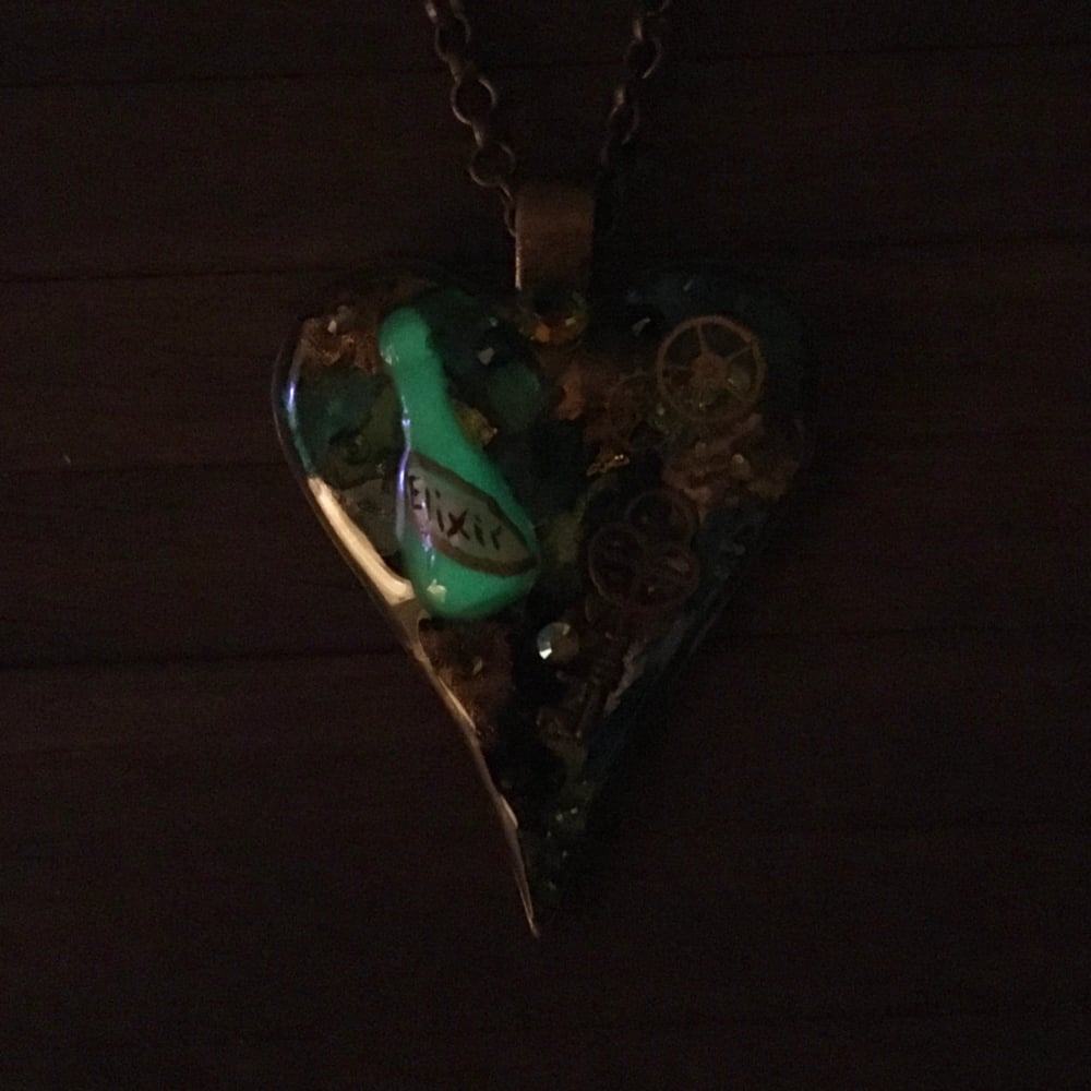 Green Elixir Heart Pendant