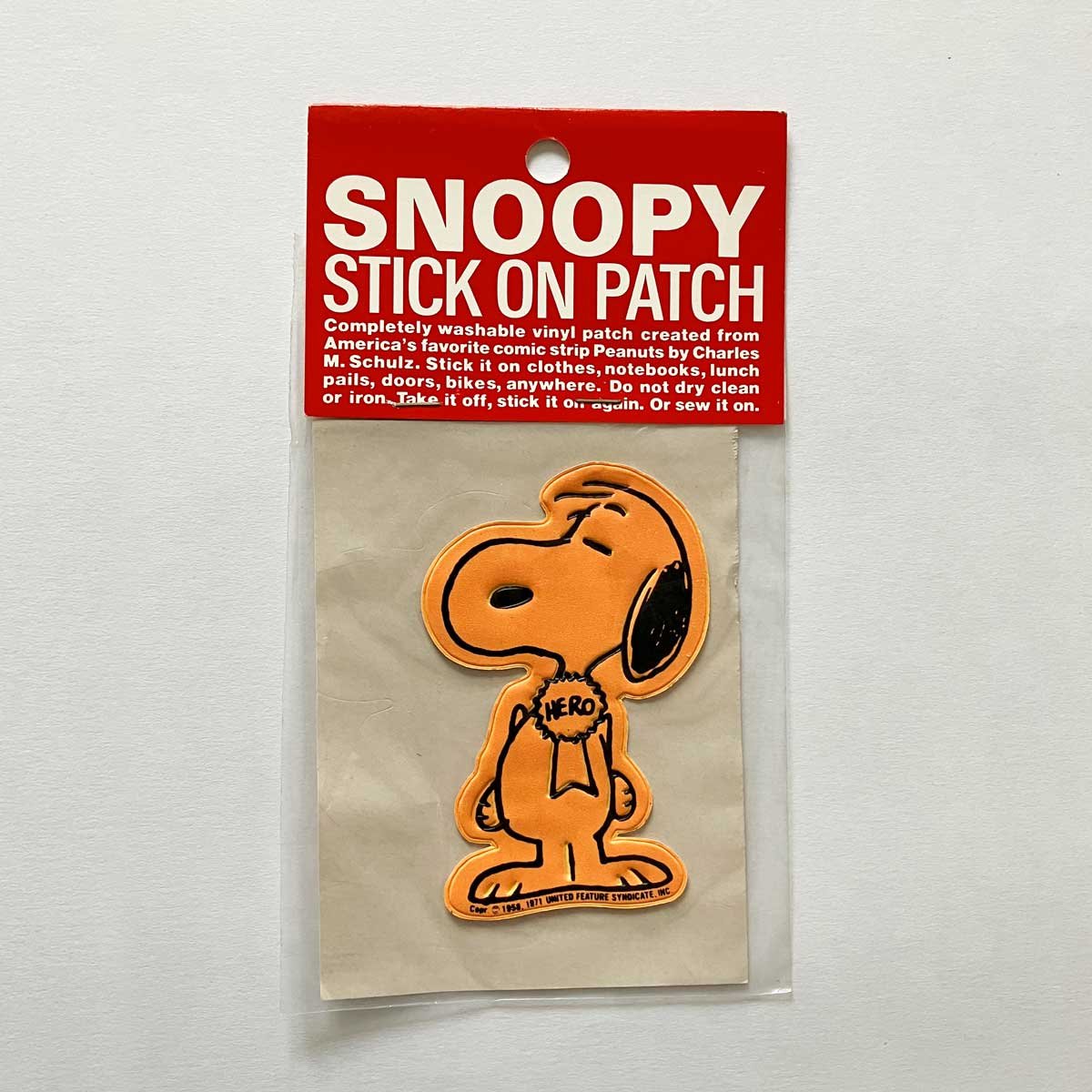 Image of Patch Snoopy orange années 70