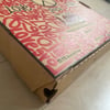 Pizza Box Art Art by Renda Writer on a pizza box from Piece Pizza in Chicago