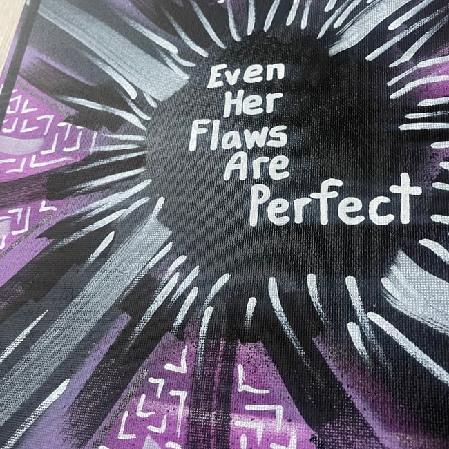 Even Her Flaws Are Perfect βπ» 12β x 12β Canvas