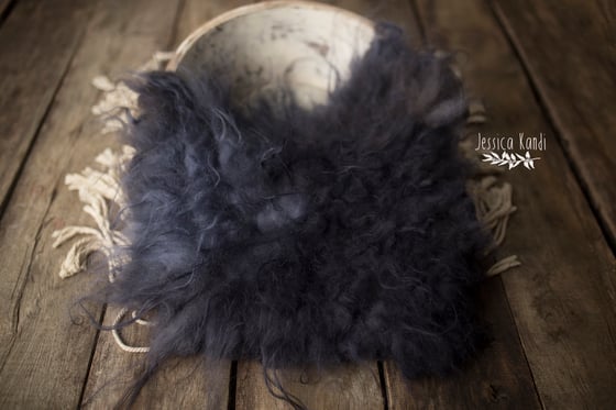 Image of Navy hand felted fur (C)