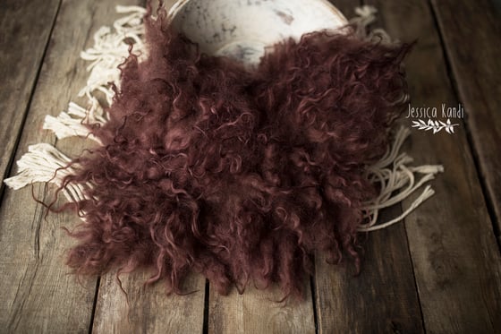 Image of Chocolate Raspberry hand felted fur