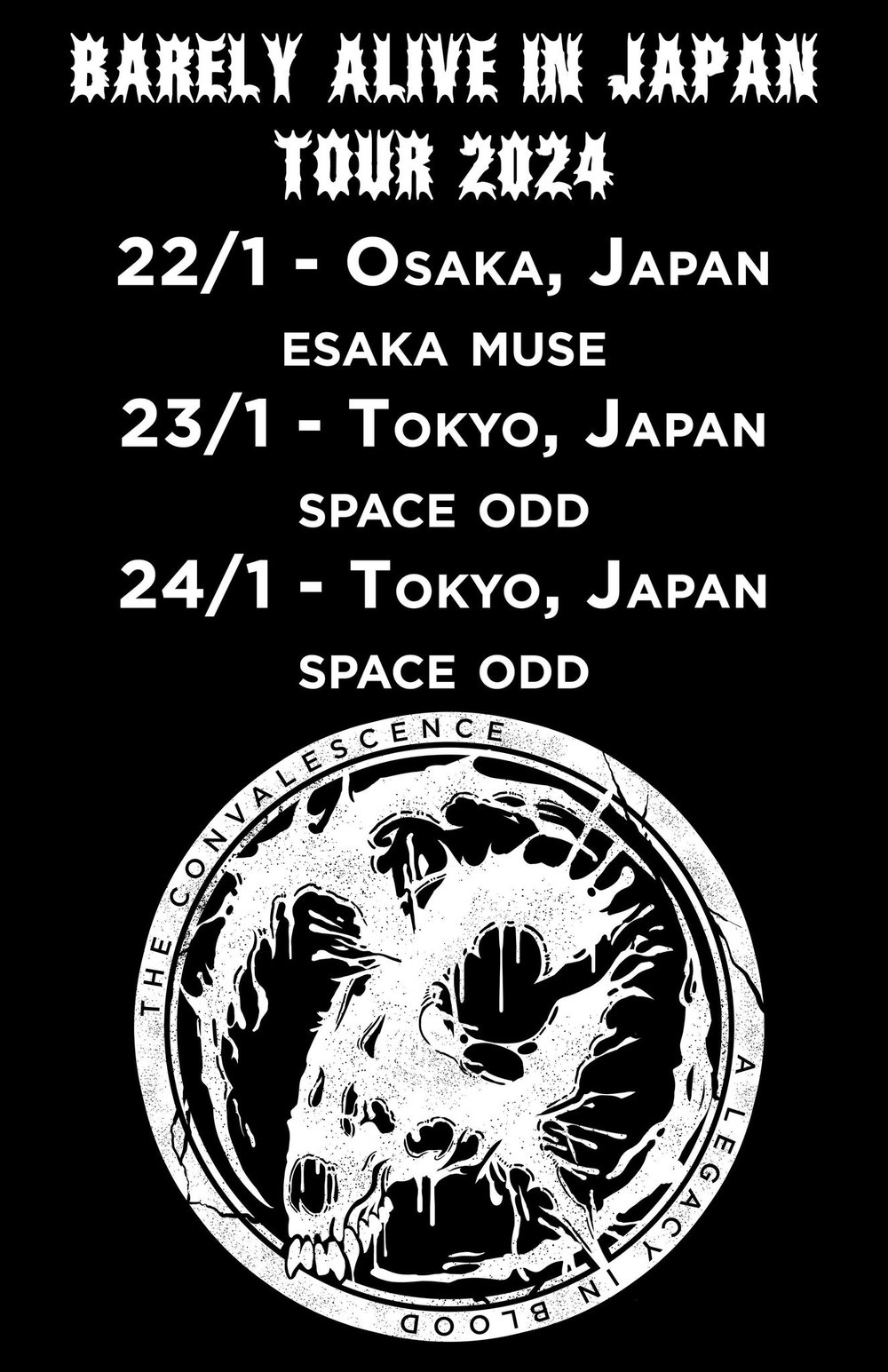 The Convalescence - "Godzilla" Tour Shirt (Japan 2024)