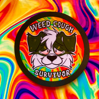 Weed Cough Survivor Sticker