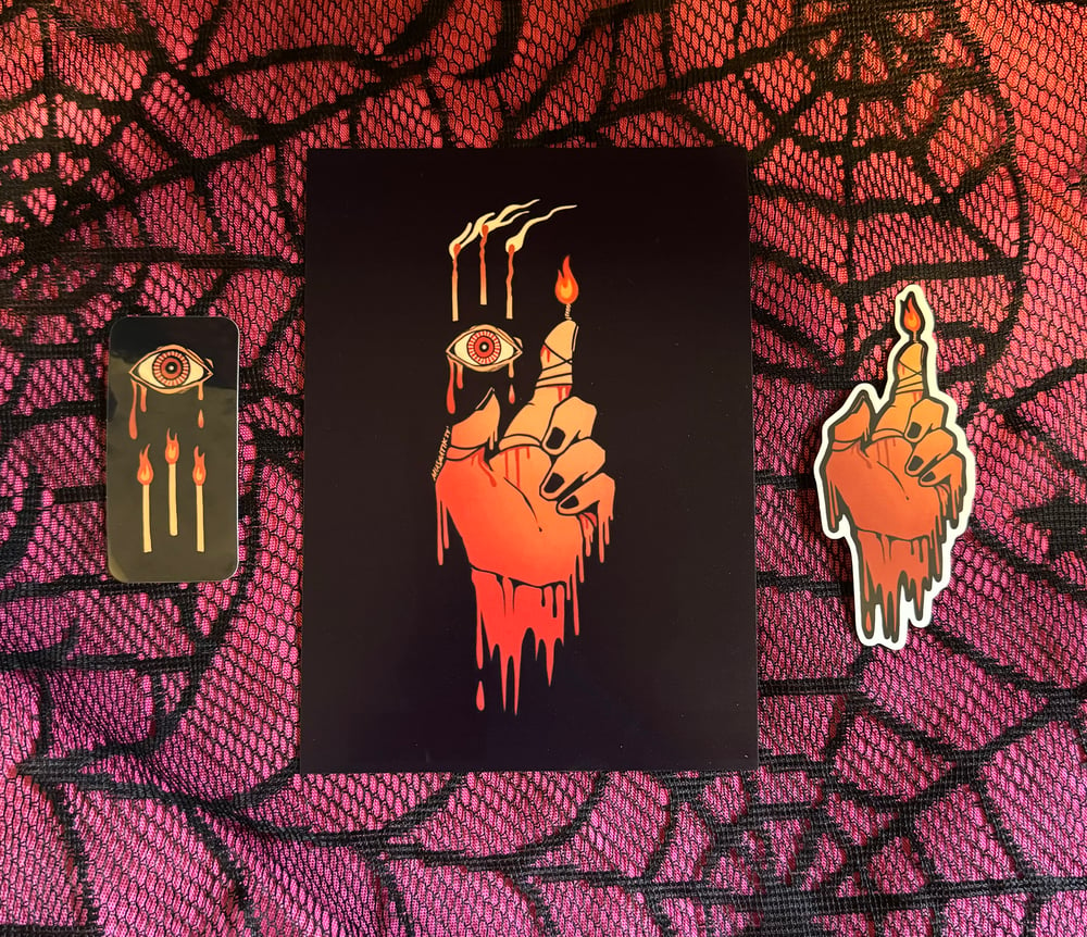 “Burning Thru” - Prints, Stickers & Combo Pack