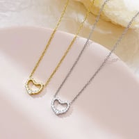 Image 1 of Gold Plated Heart Pendant Necklace