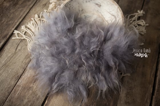 Image of Smoky Grey hand felted fur (A)