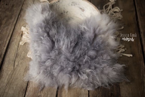 Image of Smoky Grey hand felted fur (B)