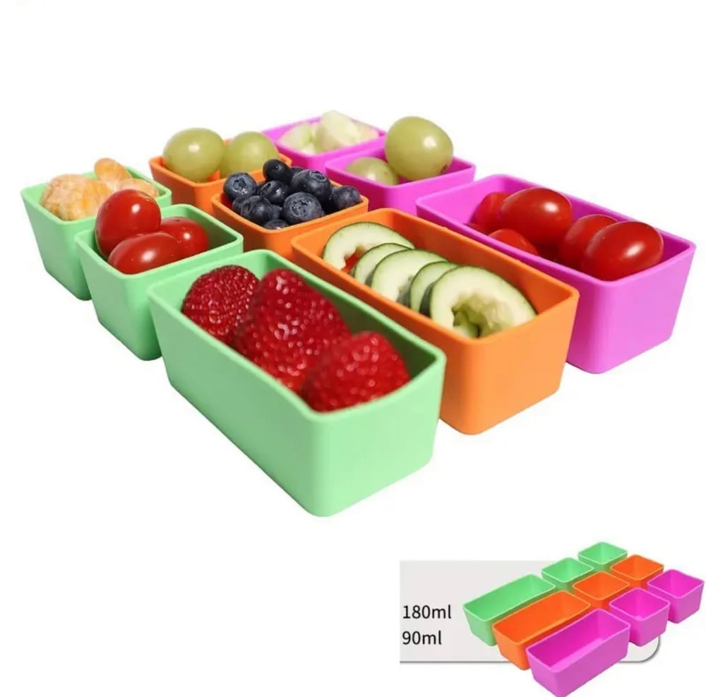 Thick Bento Silicone Cups Lunchbox Inserts 3pcs