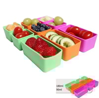 Image 1 of Thick Bento Silicone Cups Lunchbox Inserts 3pcs