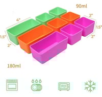 Image 5 of Thick Bento Silicone Cups Lunchbox Inserts 3pcs