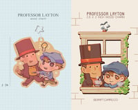 Image 1 of Professor Layton / Wood Charms