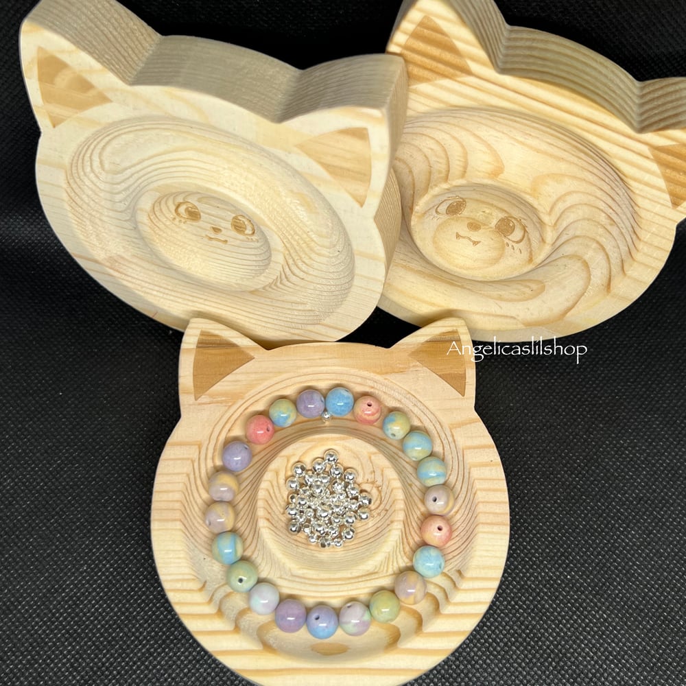 Wooden cat pattern Holder Tray