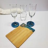 Image 2 of Teal and gold geode Mimosa Set