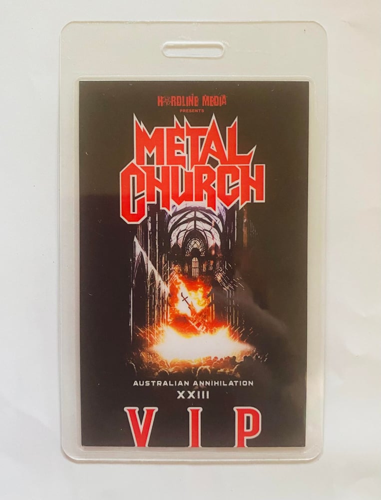 Image of METAL CHURCH - Australian Tour 2023 - VIP LAMINATE