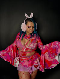 Image 1 of Limitless - Double Layered “Heart patch” Skirt