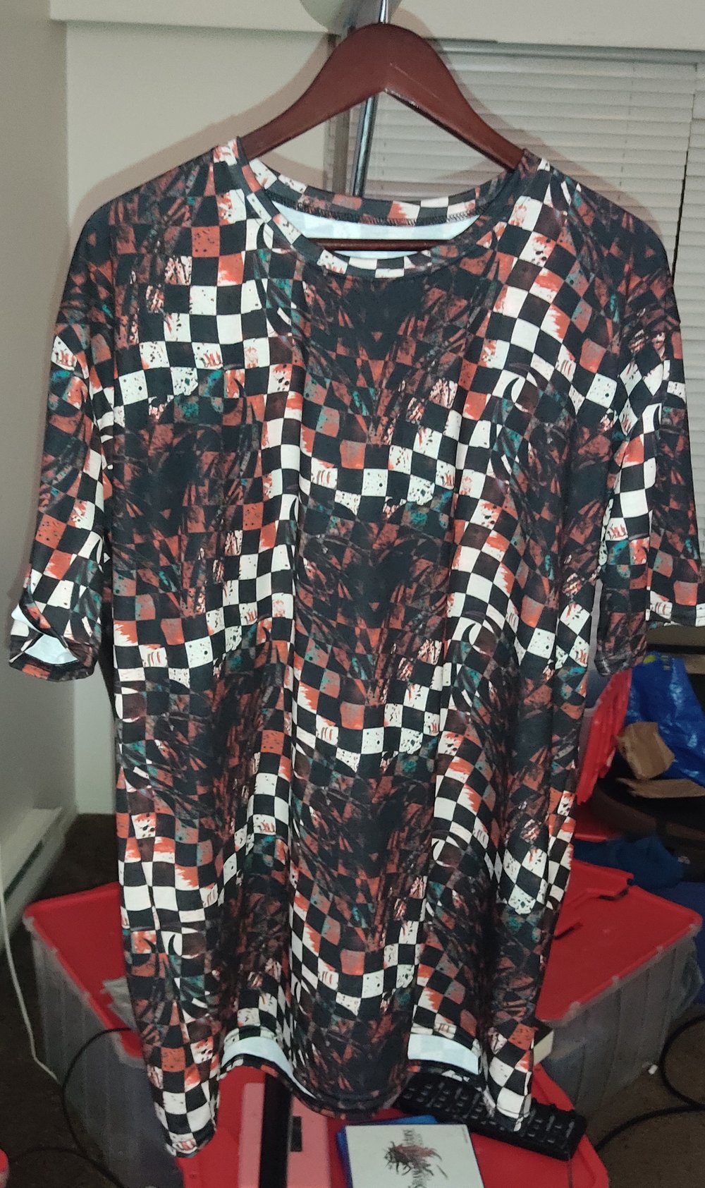 bleeding heart checkerboard t shirt