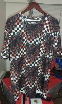 Image 1 of bleeding heart checkerboard t shirt