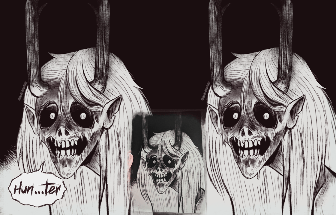 Image of Junji Ito inspired Belos Postcard