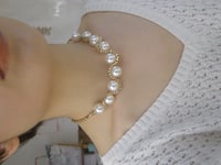 Image 7 of Armored Pearl Golden Necklace