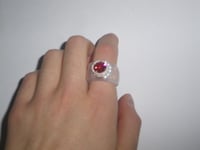 Image 7 of Red Stone and White Dress