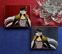 Image 2 of Black Lobelia Panel Enamel Pins